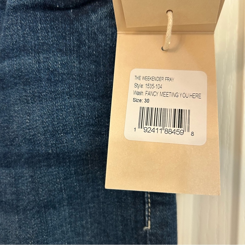 Mother The Weekender Fray Hem Bootcut Jeans in Fancy Meeting You Here Size 30 - Picture 7 of 14